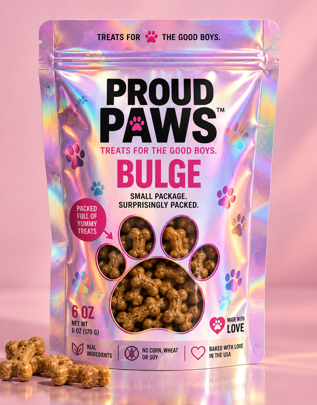 Proud Paws Bulge dog treat bag